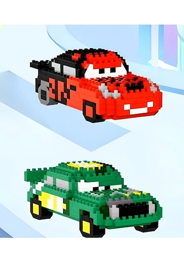 Brıcks Cars Filmi Seti - Şimşek Mcqueen Ve Chick Hicks Yarış Seri