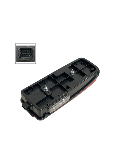 Çerkez 12v-36v Stop Lambası Ledli Plakalı Yan Soketli Euro-6 Daf Sol