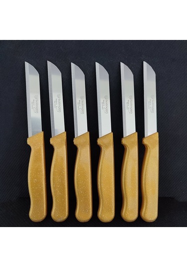 Solingen Simli Gold Renkli Tırtıklı Bıçak 6 Adet