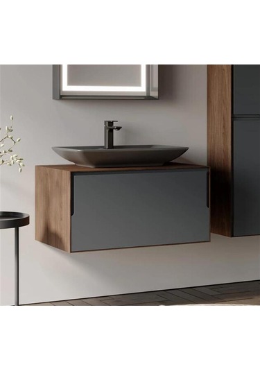 Orka Craft 100 Alt Modül + Lavabo Ceviz Antrasit Diğer