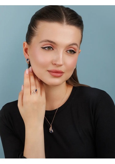 Veronika 925 Ayar Gümüş Altın Kaplama Kuş Tüyü Yüzük 224320321 Altın