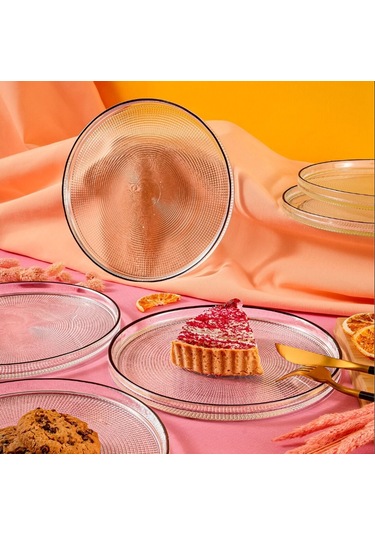 Fecra Loren 6 Parça Servis Seti 21 Cm Siyah Fileli