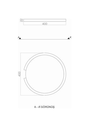 Tra31028 Eco Ø40 Cm Led Avize Plafonyer Hal