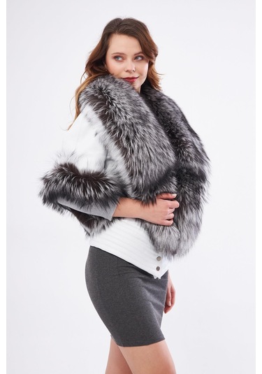 Derinss Dka1717 Hakiki Deri Kadın Beyaz Kaban/mont 001