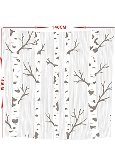 Suntek Tropikal Bitki Baskılı Masa Örtüsü Çiçek Kare-8