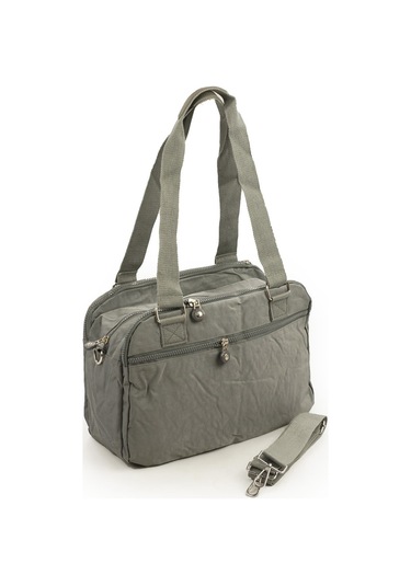 571 Krinkıl/klinkır Su Geçirmez Ithal Kumaş Çok Gözlü Anne Okul Postacı El Ve Omuz Çantası Gri 9-5c Gri