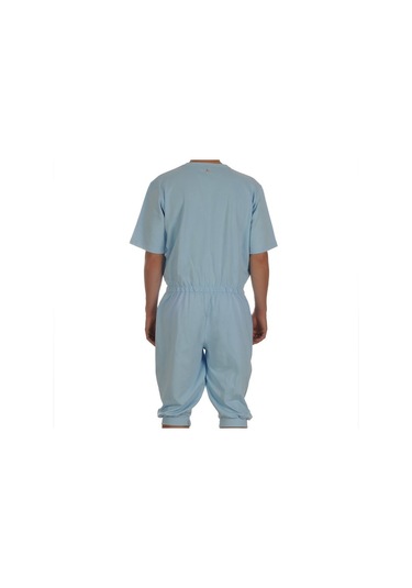 Caretex EH-5 Bacak Fermuarlı Alzheimer Erkek Hasta Tulumu M