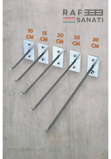 25 Adet Duvar Kancası 25 Cm Duvar Ve Suntaya Monte Askı Kanca Galvaniz
