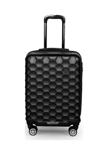 Polo&Sky Petek Model Siyah Renk Kabin Boy Valiz Bavul Siyah