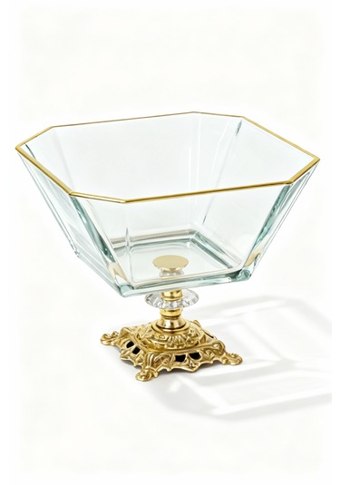 10 Parça Gold Metal Ayaklı Sunum Seti Altın