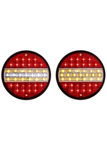 Ahmet Otomotiv Hamburger Tip Ledli Stop Lamba 12 Volt Römork Karavan 4 Modlu 2 Adet
