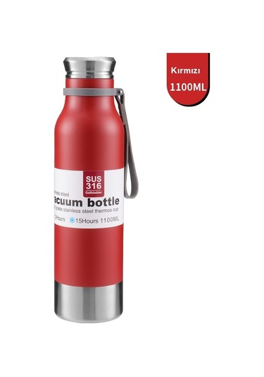 17 Paslanmaz Çelik Termos Bardak Kırmızı