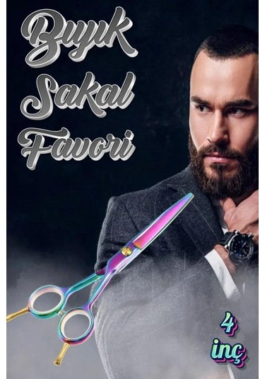 Rainbow Düz Uçlu Çift Vidalı Saç Kesim Makası 5.5 İnç Xlq577