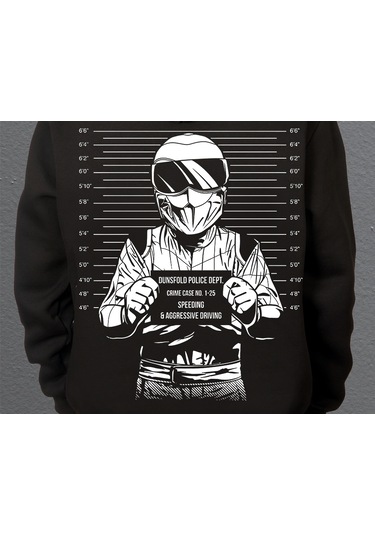 Bumeta Dunsfold Polis Departmanı Suçlu Sweatshirt Unisex Kapüşonlu Hoodie 001