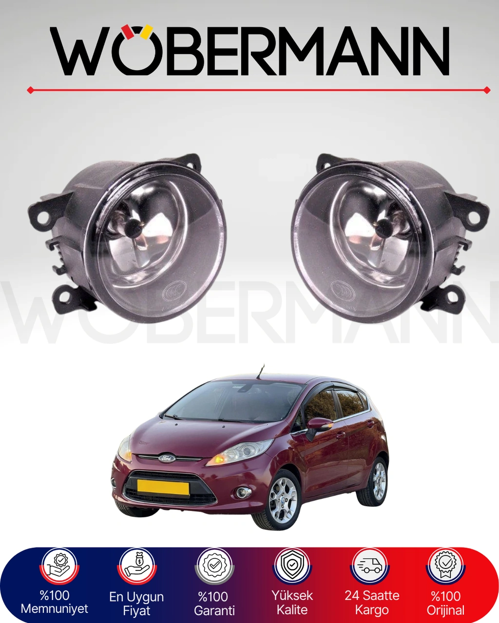 Wöbermann Ford Fiesta Sis Far Seti 2008-2017 Uyumlu