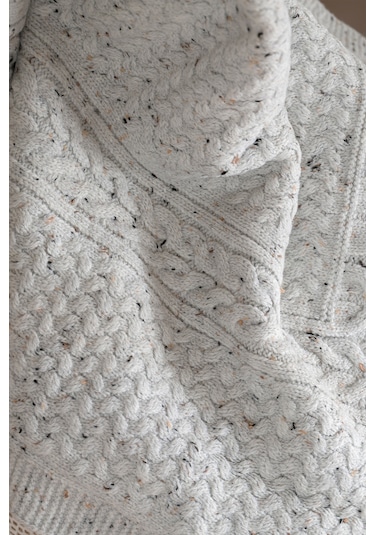 Toffy Gri Kırçıllı Örgü Bebek Battaniyesi 100x100 Gri