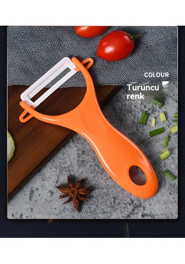 Seramik Rende Mutfak Elma Kavun Meyve Bıçağı Soyma Bıçağı Patates Soyma Bıçağı Turuncu