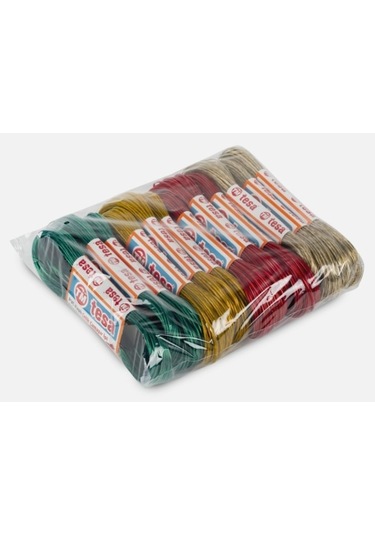 Tesa 12 Adet 20 M Pvc Kaplı Çelik Çamaşır İpi Çok Renkli