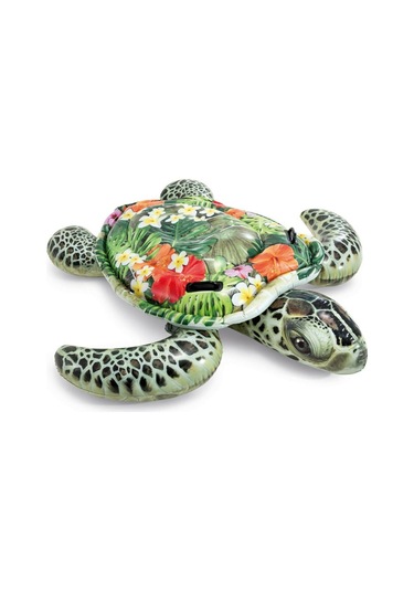 Kaplumbağa Desenli Binici 191x170 Cm, Şişme Deniz Havuz Yatağı Yeşil