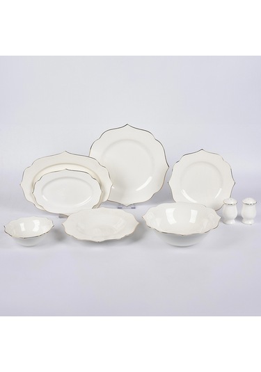Vitale Köşeli Beyaz Servis Takımı Mtfk.0120