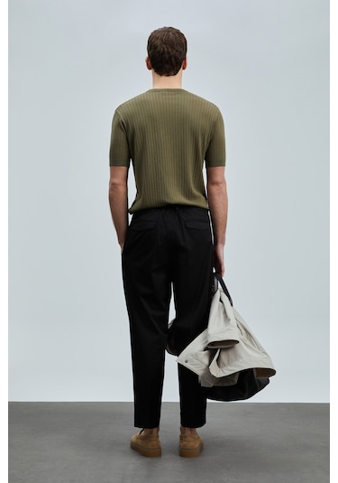 Lufian Spear Erkek Pamuklu Kazak Yeşil Yeşil 111090097100600 Yeşil