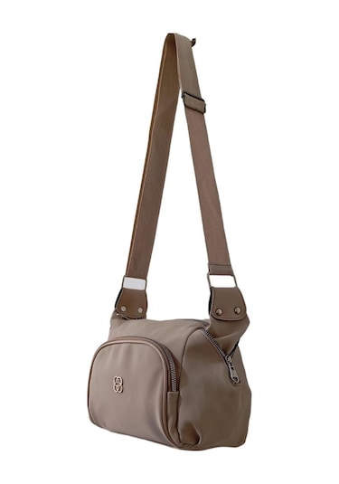Mygeppetobag Suni Deri Bayan Çapraz Çanta -omuz Çantası Vizon Vızon