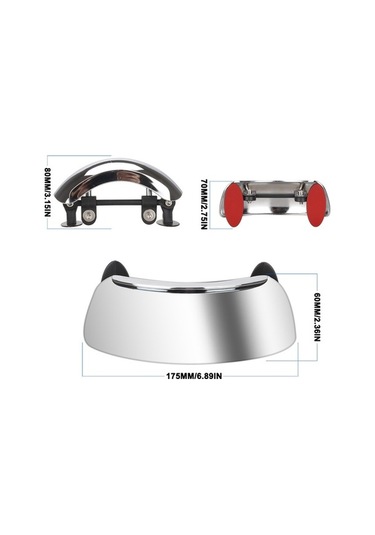 Pazly Motosiklet Dikiz Aynası 180 Derece Kör Nokta Aynası Geniş Açı Dikiz Aynası Bisiklet Scooter İçin, Optik Kör Nokta Aynası