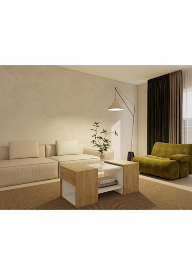 Lupo Orta Sehpa Lefkasmeşe-beyaz Meşe