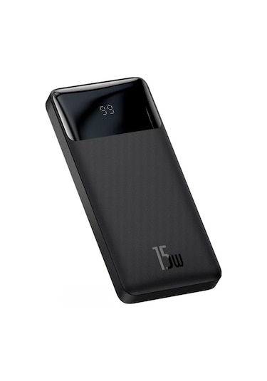 Baseus Bipow 15W Hızlı Şarj 10000 Mah Led Göstergeli Powerbank (155859098)-Siyah