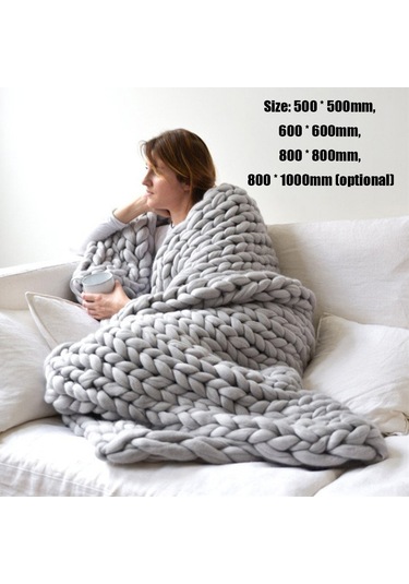 Springsun "kalın Örgü Yün Battaniye - Koltuk, Yatak Ve Klimalı Ortamlar İçin Şık Ve Sıcak Tutan" Diğer