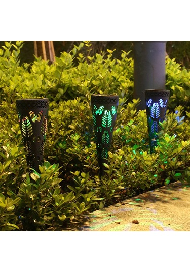 Gajeena 4 Adet Konik Güneş Enerjili Bahçe Aydınlatması - Soğuk Işık, Otomatik Açma, Hava Dayanıklı, Bahçe/çimen/yol Dekorasyonu