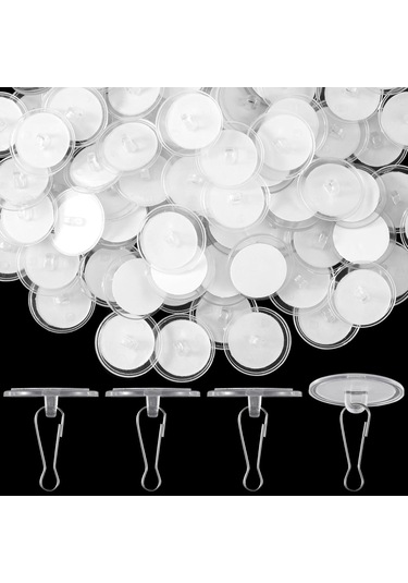 Moveevo 80 Adet Saydam, İz Kalmayacak, Özlüp Çıkarılabilir Tavan Ve Duvar İçi Otomatik Yapışkan Asma Kanca