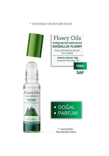 Flowy Oils Fresh Doğal Karışım Masaj Yağı Roll-On 10 ML