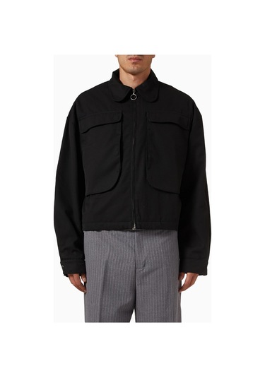 About Blank Big Pocket Twill Jacket Erkek Ceket Siyah