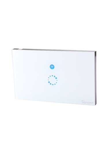 Sonoff Touch 120mm 1 Gang Temperli Cam Panel Duvar Anahtarı Akıllı Ev Işığı Dokunmatik Anahtarı, Alexa Ve Google Home İle Uyumlu, Ac 90v-250v 400w 2a