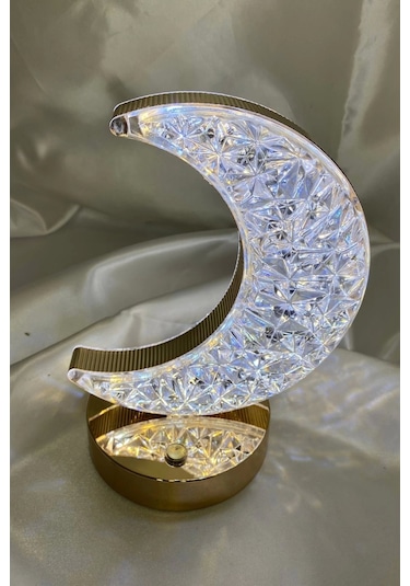 Masa Gece Lambası Led 3 Renk Büyük Boy Hilal Ay