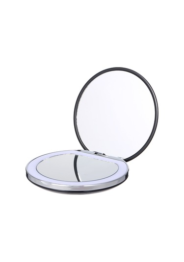 Vkemall Kozmetik Mini Taşınabilir Cep Led Makyaj Aynası Işıklı Şarj Edilebilir El Kompak