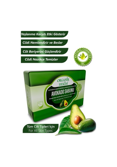 Nemlendirici Etkili Avokado Doğal Katı Sabun - 140 Gr