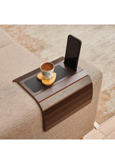 Mobitell Venge Telefon Tutuculu Deri Tabanlı Kolçak Sehpa 2 Adet