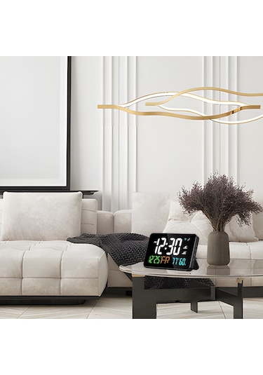 Tuya Wifi Masaüstü Saat Takvimi Dijital Led Ekranlı E25604w