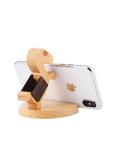 Ahşap Cep Telefonu Tutucu Şarj Standı