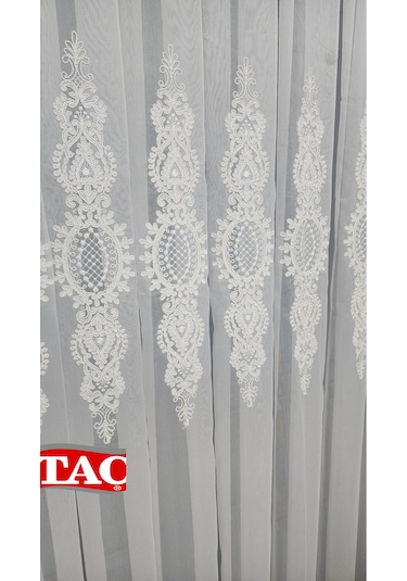 Nakışlı Kort Damask Salon Model Tarz Tasarım Maxima Exculusive 3 Kat Pileli Tül Perde Kortmaximabyz