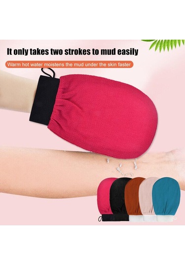Fas Kessa Duş Hamam Hamam Yüz Peeling Eldiveni Mitt Banyo Fırçalama Aracı