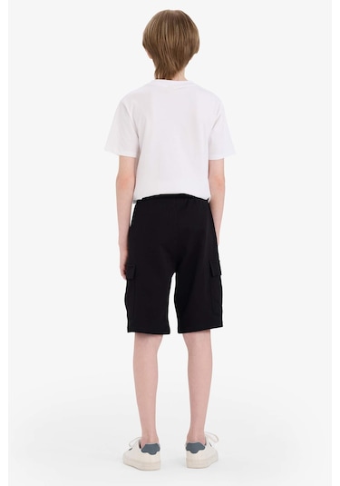 DeFacto Erkek Çocuk Beli Lastikli Kargo Cepli Şort B5868A825HSBK27