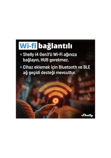 Shelly İ4 Gen3 Akıllı 4 Kanallı Sahne Kontrol Rölesi