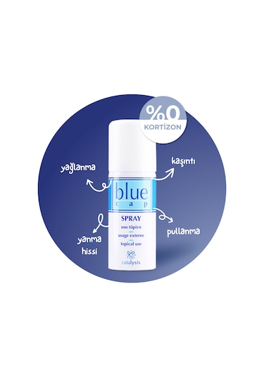 Blue Cap Yağlanma Karşıtı Sprey 100 ml - ve Rahatlatıcı Etki - Kortizonsuz