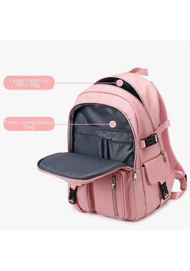Kız Okul Çantası Büyük Kapasiteli Sırt Çantası Ortaokul Öğrencisi Çok Cepli Sırt Çantası Su Geçirmez Okul Çantası Diğer