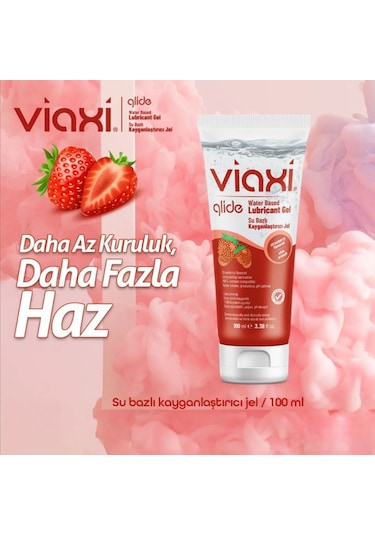 Viaxi Glide Çilekli Kayganlaştırıcı Jel 2 x 100 ML