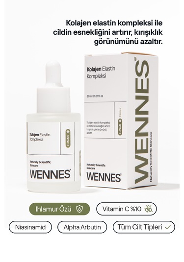 Elastin Kolajen Serum 10% Saf C Vitamini Serum Avantajlı Set