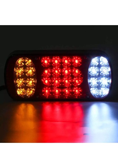 Sones Mk-231 12v Römork Kamyon Araba Hasır Şapka Lamba Boncuk Arka Lambaları Kırmızı